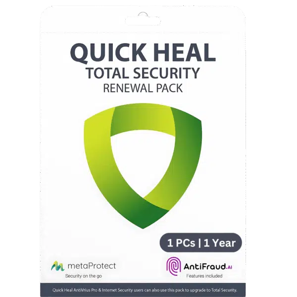 QUICK HEAL TOTAL SECURITY RENEWAL KEY (TR1UP)- 1 USER 1 YEAR (UPGRADE PACK)